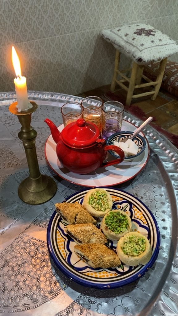 Mint tea and pastries
