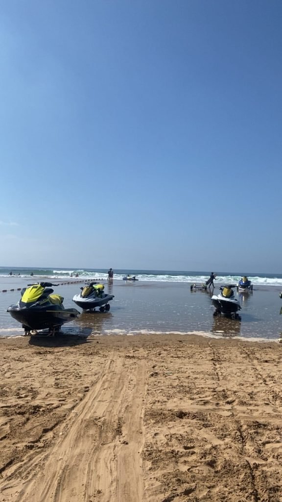 jet skis on the ocean
