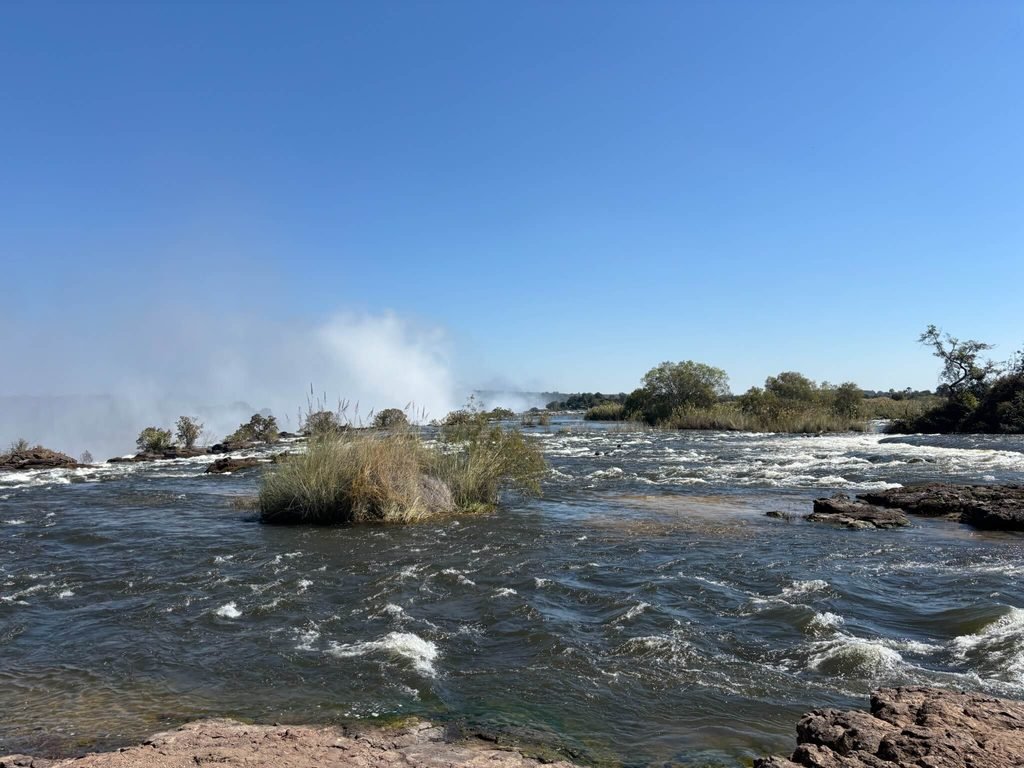 view of river at top of victoria falls
