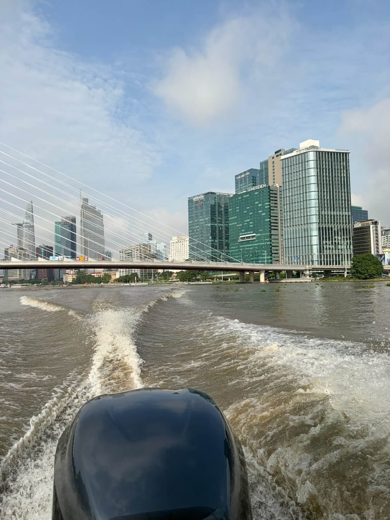 speedboat view of ho chi minh