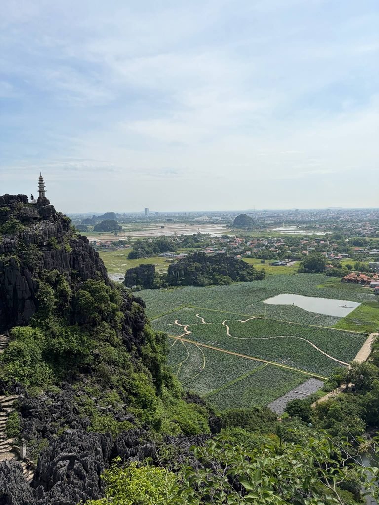 view from peak in ninh binh