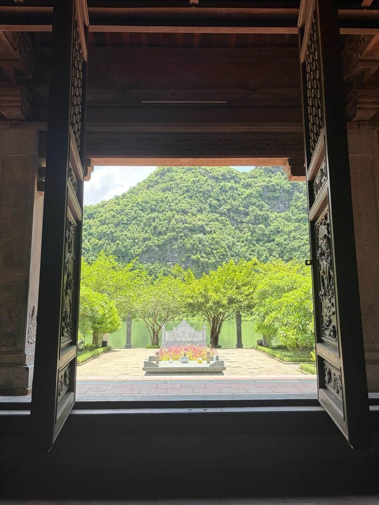 view out of pagoda doors