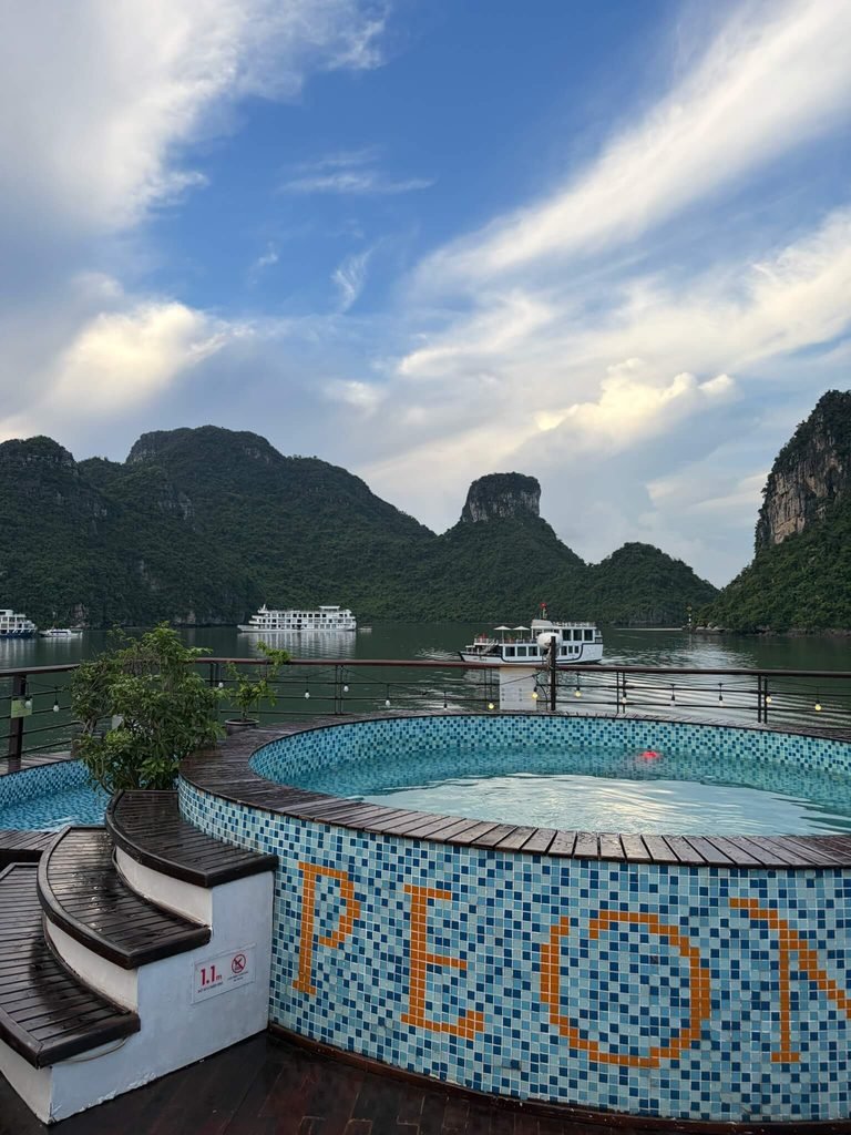 small pool on deck of boat