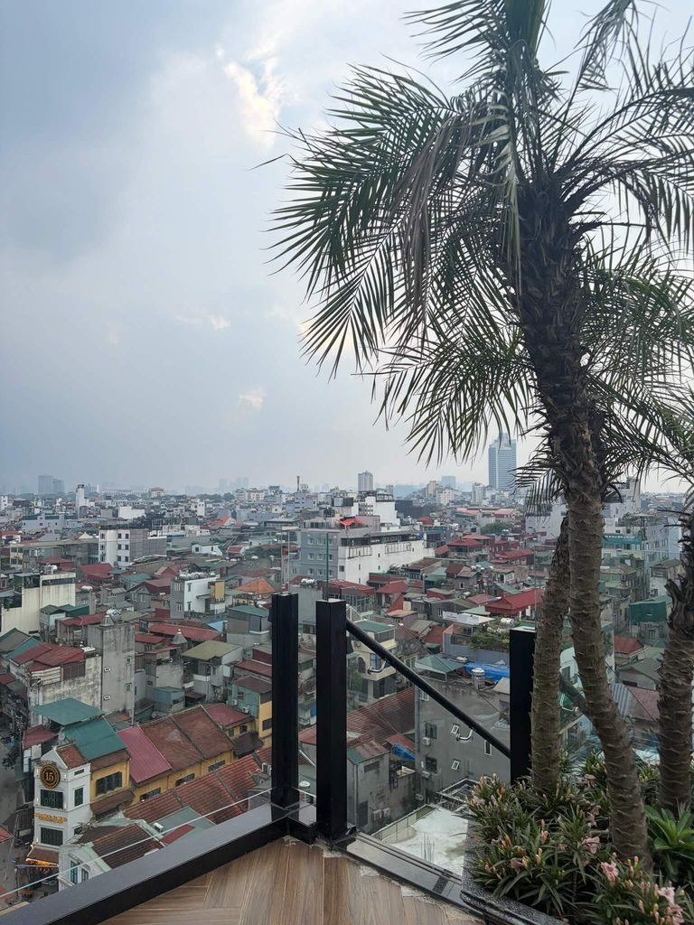 view from pool area over hanoi