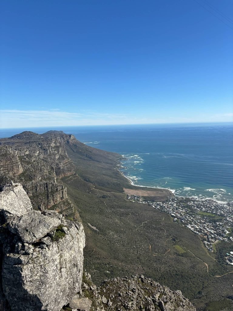 view from table mountain over chapmans peak
