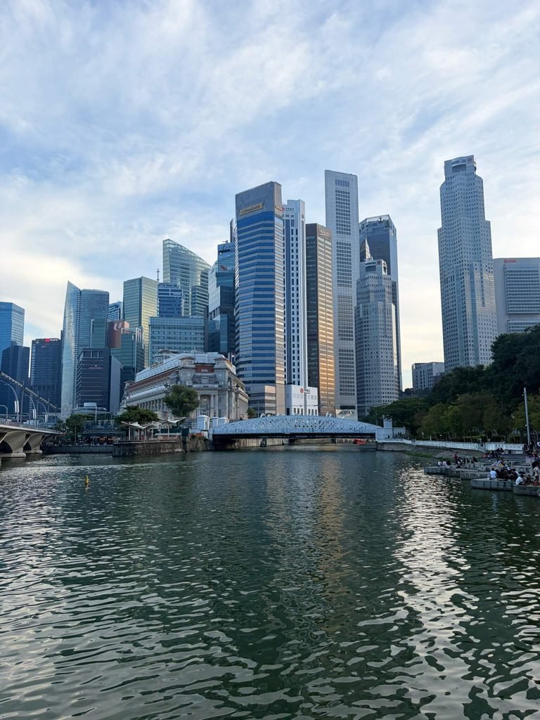 business district skyline in singapore