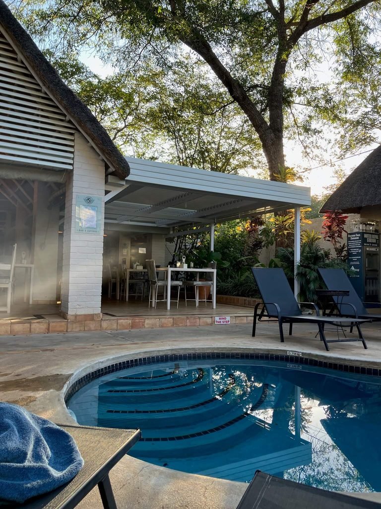 pool and loungers